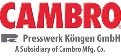 Logo der Firma Cambro in roter Schrift 