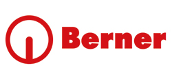 Logo der Firma Berner in roter Schrift auf weißem Hintergrund