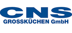 Logo der Firma CNS Grossküchen GmbH in blauer Schrift