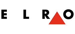 Logo der Firma ELRO mit orangenem Dreieck