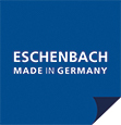 Logo der Firma Eschenbach mit blauem Hintergrund