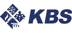 Logo der Firma KBS in blauer Schrift auf weißem Hintergrund