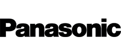 Panasonic Logo in schwarzer Schrift auf weißem Hintergrund