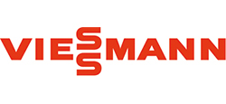 Logo der Firma Viessmann in dunkelorangener Schrift