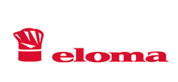 Logo der Firma Eloma in roter Schrift auf weißem Hintergrund