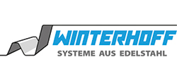 Logo der Firma Winterhof in hellblauer und grauer Schrift 